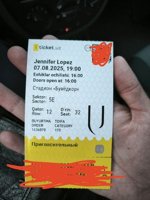 Jenifer Lopez konsertiga bilet