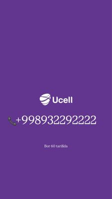 Telefon raqam(Ucell)