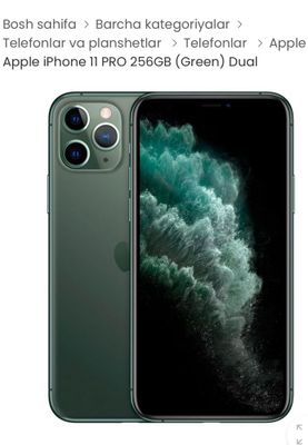 Iphone 11 pro sotiladi xolati ideal dokument karobkasi bor