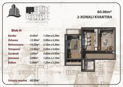 С ремонтом и без ипотеки: 2ком в рассрочку на 30м