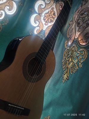 Professional klassik gitara — kuchaytirgichga ulanadi