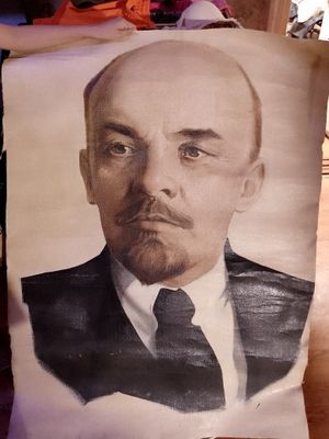 Картина на холсте. Старинная.