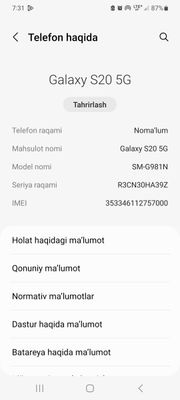 S20 ef 5g 128 talik