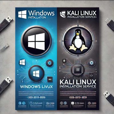 Windows va Kali Linux va boshqa OT o'rnatish xizmati