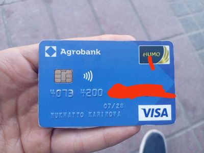 Karta topib olindi yoʻqolgan karta plastik karta