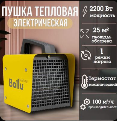 Тепловая пушка электрическая в розницу. Ballu BKN-3, 2.2кВт,