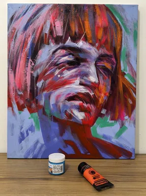 Портрет девушки. 50-40 см. Холст, акрил