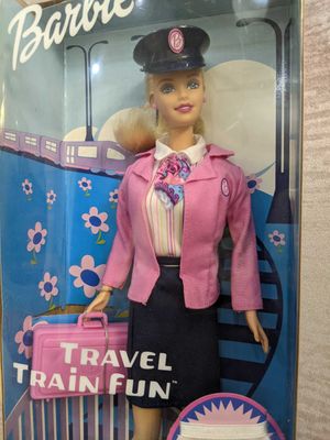 Барби Barbie travel train fun, barbie hostess