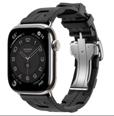 Apple watch Hermes 10 46 Titanium case klim noir