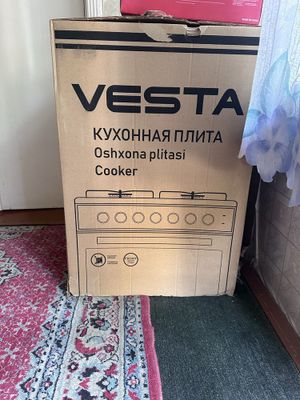 Газовая плита, новая Vesta AK Lite,белая, потребляемая мощность 1.3kW