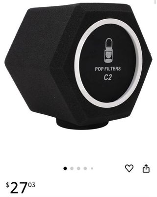 Pop filter professional. Studioda ovoz yozish uchun.