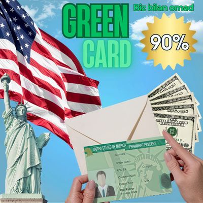 GREEN CARD ishtiroki uchun xujjat qabul qilamiz