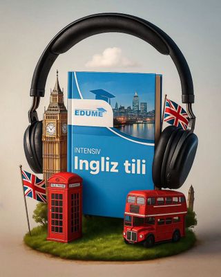 Edume Ingliz tili (Kitob+Naushnik+Fleshka)
