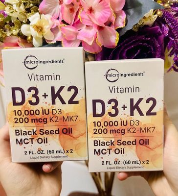 Vitamin d3 k2,5000,10.000 IU,200 mcg,MCT,black seed oil