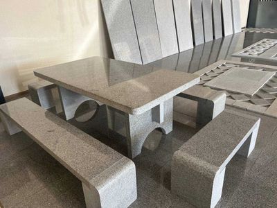 Изготавливаем гранитные столы и стулья комплект