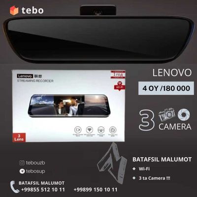 Lenovo Wi-Fi 3 kamerali video registrator Muddatli to'lovga