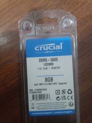 Комплект Crucial Ddr5 16gb (2*8gb) 5600mhz