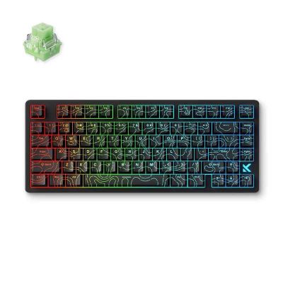 Gaming Klaviatura MCHOSE Jet75 Wireless Qora va oq Topographic stilda