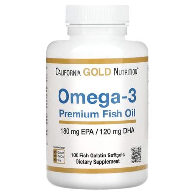 Рыбий жир премиального качества 100 капсул California Gold Omega