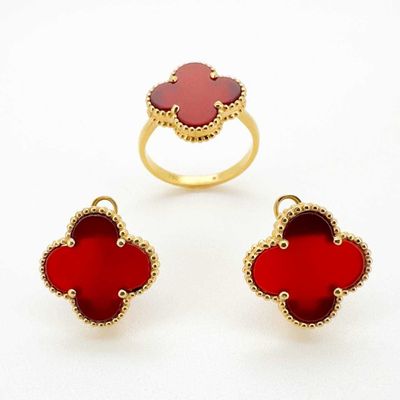 Золотой комплект в стиле Van Cleef & Arpels
