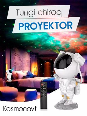 Bolalar uchun kosmonavt shaklidagi yulduzli osmon