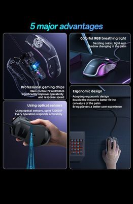 Yesido KB20 Gaming 7200dpi sniperlar uchun