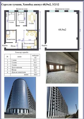 Honabot avenue 2-итаж Квартира сотилади
