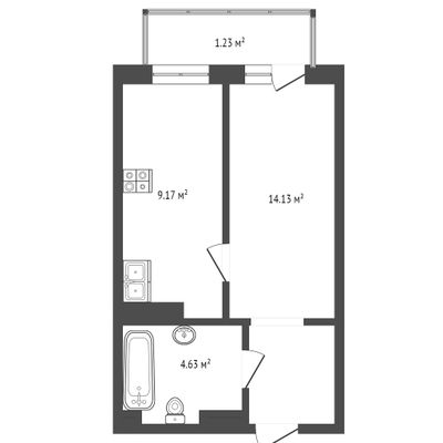 1-комнатная квартира, 29 м², Мирабадский район, Узбум