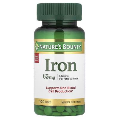 Железо Америка Nature's Bounty Iron 65 мг, 100 шт