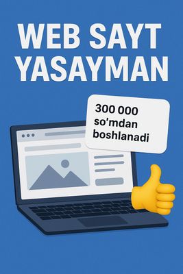 Web Sayt va O'nlayn do'kon yasash xizmati