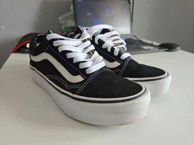 Кеды Vans Old Skool Platform Black White женские