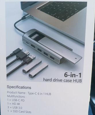 6 in 1 Type -C SSD HUB