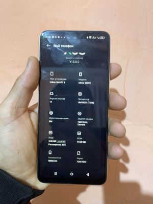 Infinix smart 8 xolati yangi karobka dakumenti bor