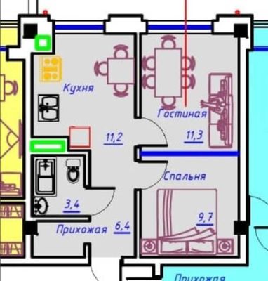 Продается квартира 2/2/6, коробка