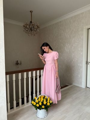 Розовое шикарное платье, один раз, 300 тыс