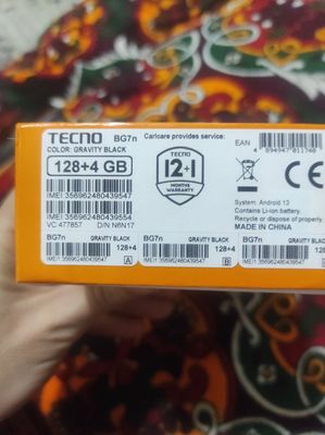 Срочно продам TECNO SPARK 128/8
