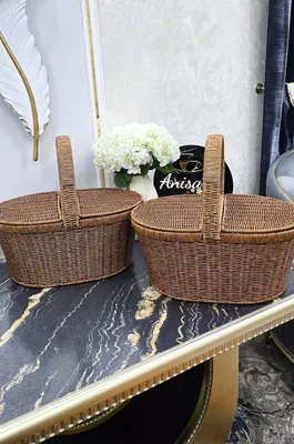 Корзина плетенная для пикника Качество отличное Ра