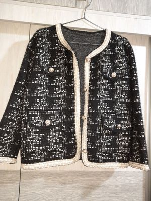 chanel пиджак черная