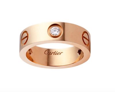 NEW Кольцо с 3 бриллиантами Cartier LOVE B408750