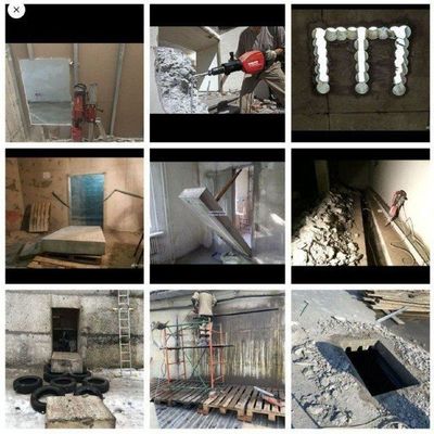 Perforator, beton buzish, teshish, kesish. Transha