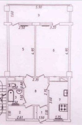 Ц5 Продаётся своя 2х комн кв на 5 этаже