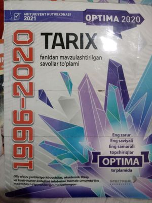 abiturientlar uchun savollar toʻplami kitobi