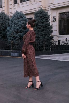 Платье леопардовое