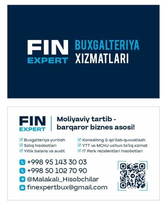 Buxgalteriyangizni ishonchli qòllarga topshiring. Malakali buxgalterla