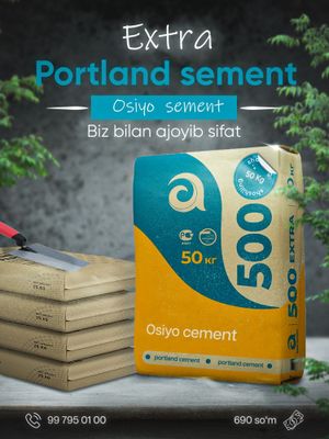 Asia cement(50kg,qulay va kelishilgan narxda,juda ham sifatli)510sum