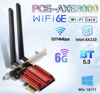 PCIE WIFI 6E + Bluetooth 5.3 12DB