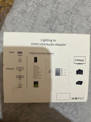 Lighting to HDMI/VGA/Audio Adapter
