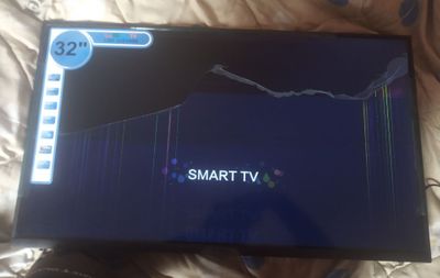 Telvizor smart tv 32 yangi ekrani ketgan quygan kuni yiqilgan ekran