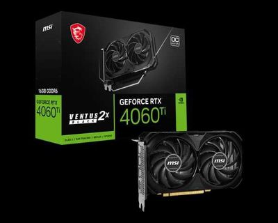 Видеокарта MSI GeForce RTX 4060 Ti VENTUS 2X BLACK OC