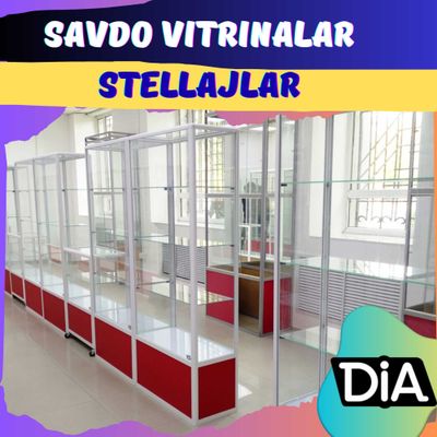 Oynaly vitrina, Акция, прилавки, savdo vitrinalar stellajlar